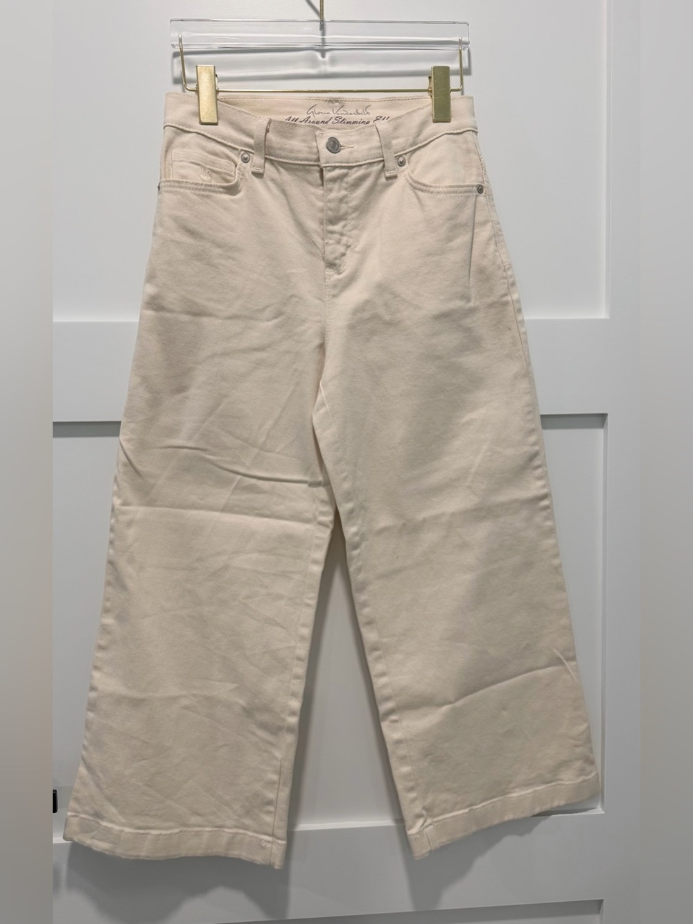 Gloria Vanderbilt Cream High-Rise Jeans